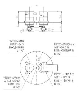 Смеситель для душа Rav Slezak Colorado CO186KBC белый